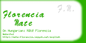 florencia mate business card